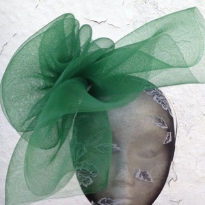 Grüner Feder Fascinator Hut Haarschmuck Burlesque Stirnband Hochzeit Hut Haarschmuck