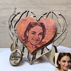 Op maat gemaakte gepersonaliseerde echt hout foto foto teken logo plaquette kaart lasergesneden gegraveerde bruiloft verjaardag verjaardag valentijn bruiloft