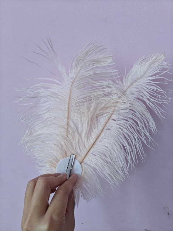 Feather Hair Clip White Costume Accessory Feather Hair Clip White Costume Accessory