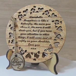 Op maat gemaakte gepersonaliseerde echt hard massief hout lasergravure plaque kaart huwelijksuitnodiging valentijn verjaardag kerstcadeau aanwezig