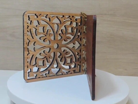 Custom made personalised real wood plaque card laser cut carved engraved wedding invitation birthday anniversary Christmas Mother’s Day