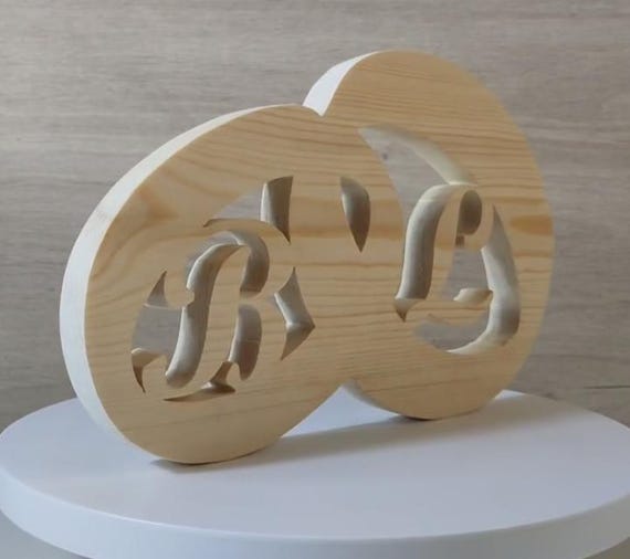 solid wood Personalized any name letter word sign symbol logo stand plaque block gift present sanded for painting home office wedding party