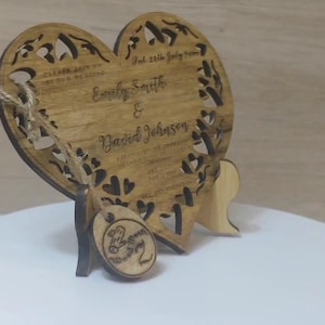 Op maat gemaakte gepersonaliseerde kaart van echt hout lasergesneden gesneden gegraveerde huwelijksuitnodiging verjaardag verjaardag Kerstmis Moederdag