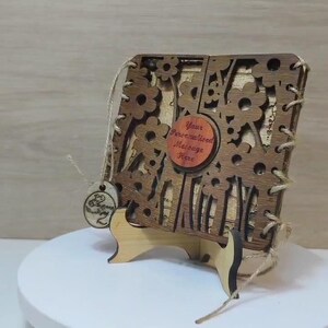 Maßgeschneiderte personalisierte echte harte Massivholz Lasergravur Plakette Karte Hochzeitseinladung Valentinstag Jahrestag Weihnachtsgeschenk Geschenk