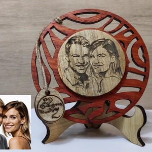 Op maat gemaakte gepersonaliseerde echt hout foto foto teken logo plaquette kaart lasergesneden gegraveerde bruiloft verjaardag verjaardag valentijn bruiloft