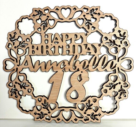 custom made personalised bespoke laser cut plywood wood name word wall door plaque letter number sign logo design service wedding party