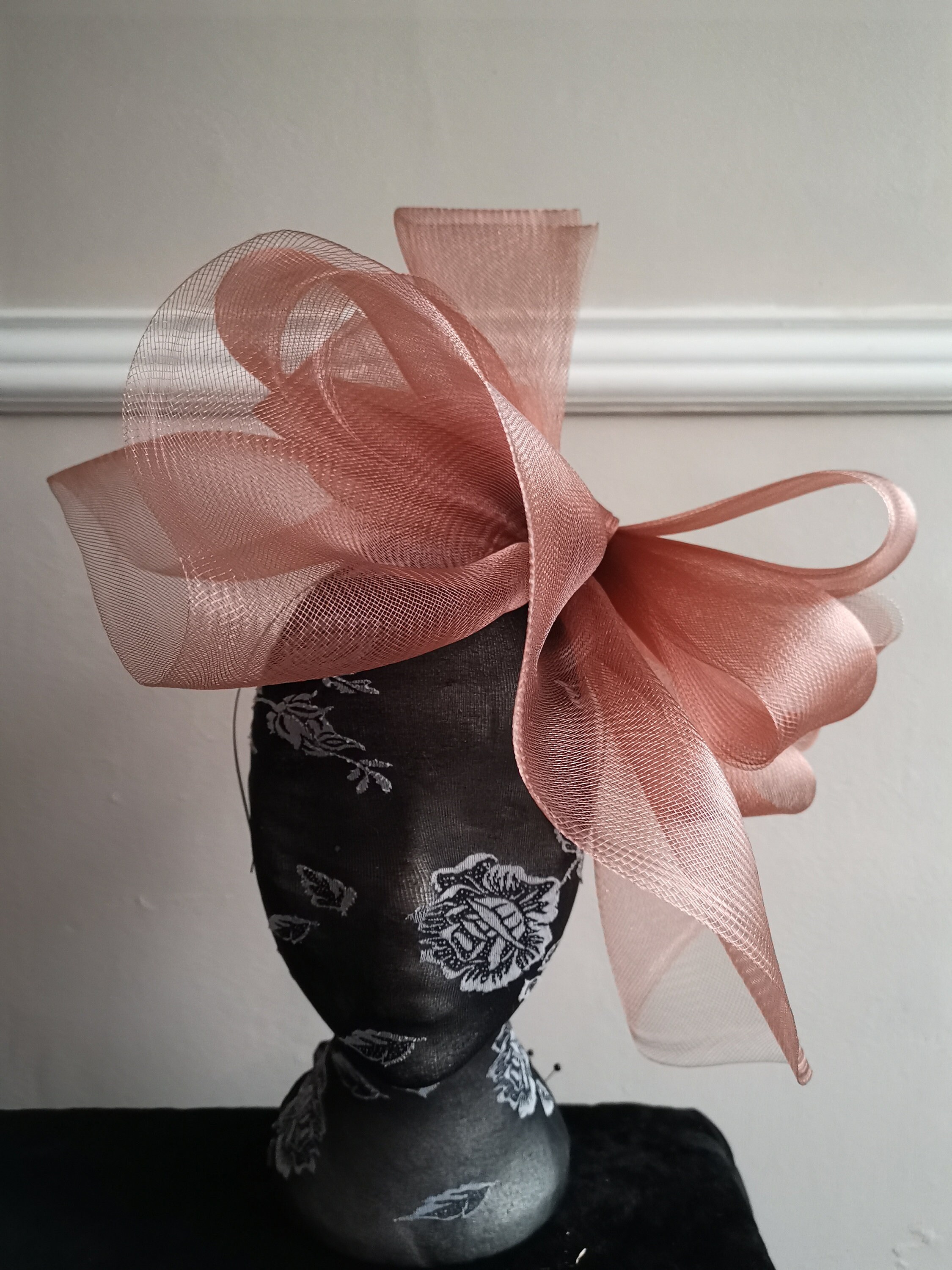 pale peach wedding hat