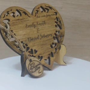 Op maat gemaakte gepersonaliseerde echt hard massief hout lasergravure plaque kaart huwelijksuitnodiging valentijn verjaardag kerstcadeau aanwezig