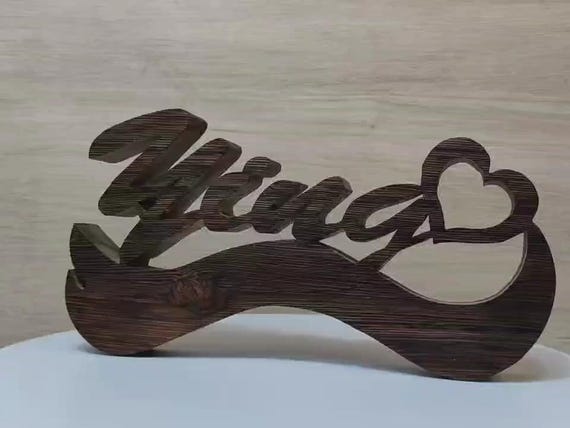 solid wood Personalized any name letter word sign symbol logo stand plaque block gift present sanded for painting home office wedding party