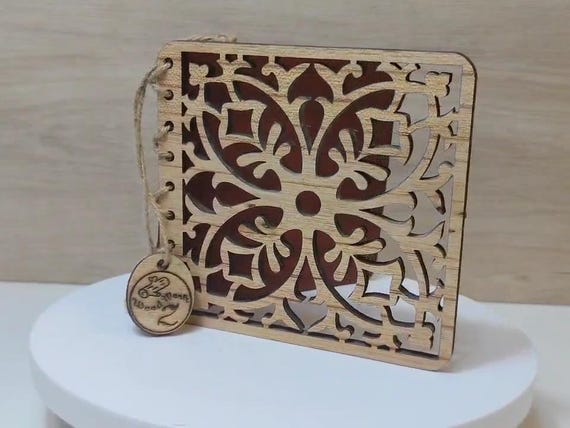 Custom made personalised real wood plaque card laser cut carved engraved wedding invitation birthday anniversary Christmas Mother’s Day