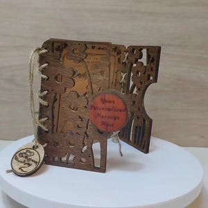 Maßgeschneiderte personalisierte echte harte Massivholz Lasergravur Plakette Karte Hochzeitseinladung Valentinstag Jahrestag Weihnachtsgeschenk Geschenk