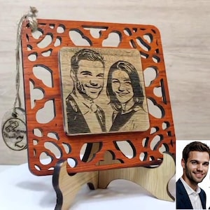 Op maat gemaakte gepersonaliseerde echt hout foto foto teken logo plaquette kaart lasergesneden gegraveerde bruiloft verjaardag verjaardag valentijn bruiloft