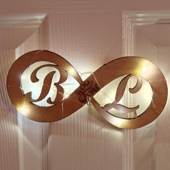 Personalised bespoke custom made laser cut engraved wood letters name word desk table stand wall door plaque sign logo design fairy light