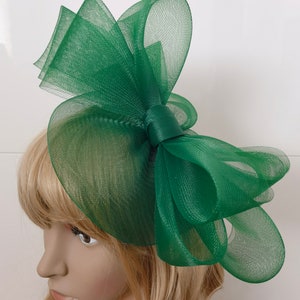 Grüner Feder Fascinator Hut Haarschmuck Burlesque Stirnband Hochzeit Hut Haarschmuck
