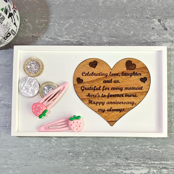 Custom hand made personalised bespoke real hard solid wood laser cut engraving plaster gypsum casting jewellery ring trinket key tray dish
