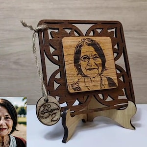Op maat gemaakte gepersonaliseerde echt hout foto foto teken logo plaquette kaart lasergesneden gegraveerde bruiloft verjaardag verjaardag valentijn bruiloft