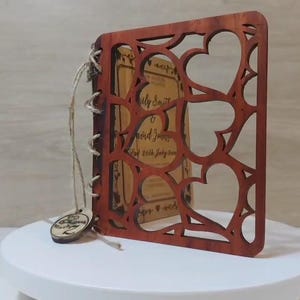 Op maat gemaakte gepersonaliseerde echt hard massief hout lasergravure plaque kaart huwelijksuitnodiging valentijn verjaardag kerstcadeau aanwezig