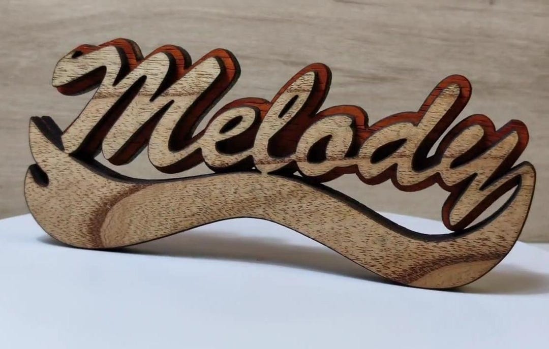 Solid Wood Personalized Desk Name Letter Word Sign Symbol Logo Stand ...