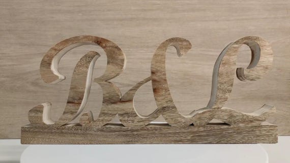 solid wood Personalized any name letter word sign symbol logo stand plaque block gift present sanded for painting home office wedding party
