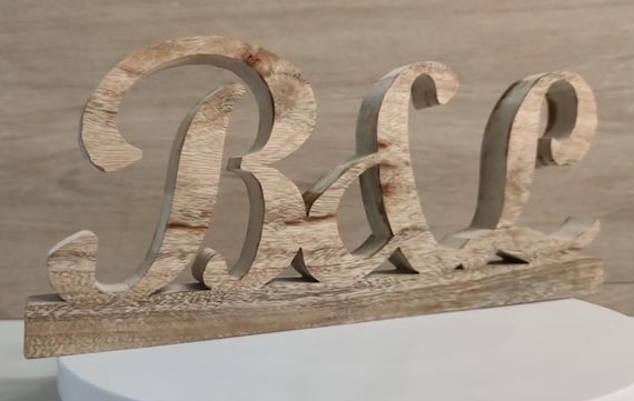 solid wood Personalized any name letter word sign symbol logo stand plaque block gift present sanded for painting home office wedding party