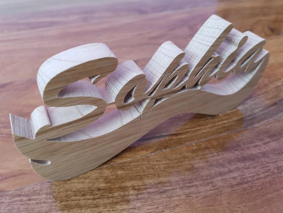 solid wood Personalized any name letter word sign symbol logo stand plaque block gift present sanded for painting home office wedding party