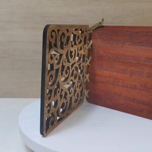 Op maat gemaakte gepersonaliseerde echt hard massief hout lasergravure plaque kaart huwelijksuitnodiging valentijn verjaardag kerstcadeau aanwezig