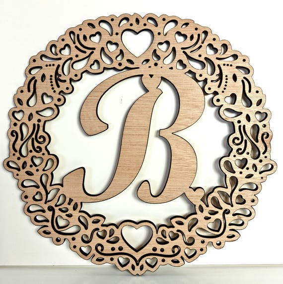 custom made personalised bespoke laser cut plywood wood name word wall door plaque letter number sign logo design service wedding party