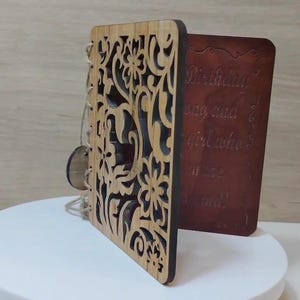 Op maat gemaakte gepersonaliseerde kaart van echt hout lasergesneden gesneden gegraveerde huwelijksuitnodiging verjaardag verjaardag Kerstmis Moederdag