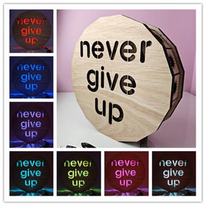 Caja de luz nocturna LED personalizada de 236 mm hecha a medida con nombre, letra, número, pared, puerta, USB, modo multicolor, flash de velocidad, atenuación, corte láser, madera