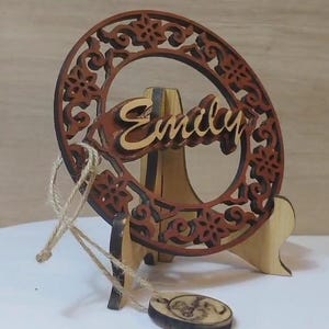 Op maat gemaakte gepersonaliseerde echt houten naamplaat kaart lasergesneden gesneden huwelijksuitnodiging verjaardag verjaardag Kerst Moederdag