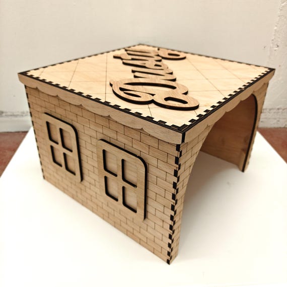 personalised bespoke custom made laser cut engraved wood wooden pet house home hutch  tortoise hamster guinea pig reptile mouse chinchilla