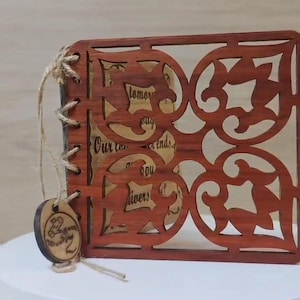 Op maat gemaakte gepersonaliseerde echt hard massief hout lasergravure plaque kaart huwelijksuitnodiging valentijn verjaardag kerstcadeau aanwezig