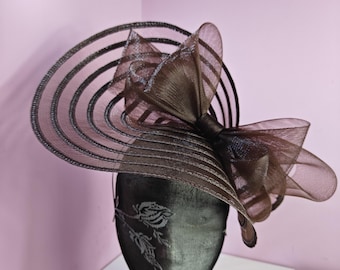 Mocha Brown Fascinator Tea Party Hat Church Hat Derby Hat  display picture 2