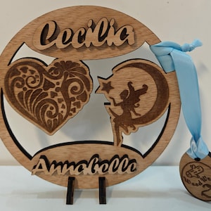 Gepersonaliseerde custom made lasergesneden gegraveerde houten naam woord bureau tafelstandaard vrijstaande muur plaquette verjaardagskaart teken logo ontwerp service