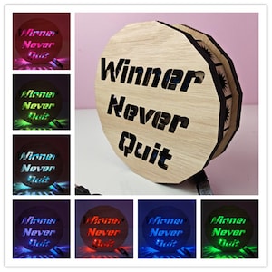 Caja de luz nocturna LED personalizada de 158 mm hecha a medida con nombre, letra y número para colgar en la pared, USB, modo multicolor, flash de velocidad, atenuación, corte láser, madera