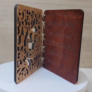 Op maat gemaakte gepersonaliseerde echt hard massief hout lasergravure plaque kaart huwelijksuitnodiging valentijn verjaardag kerstcadeau aanwezig