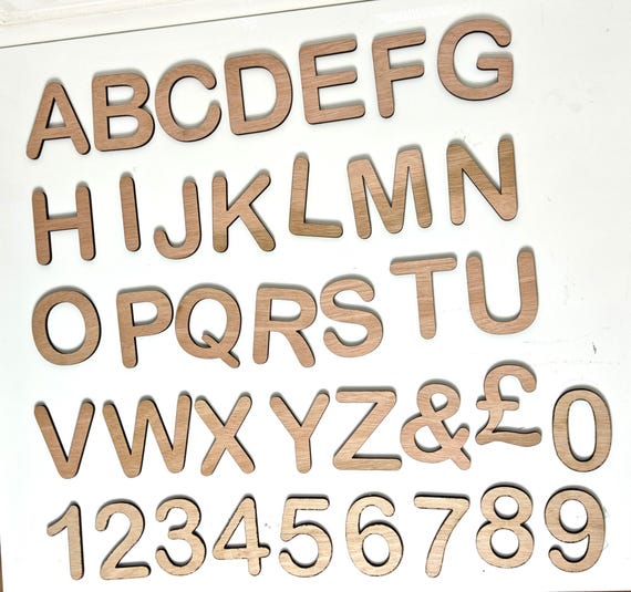 80mm laser cut wood letters craft unfinished alphabet numbers symbol capital Letter diy name painting wall door furniture decoration sign