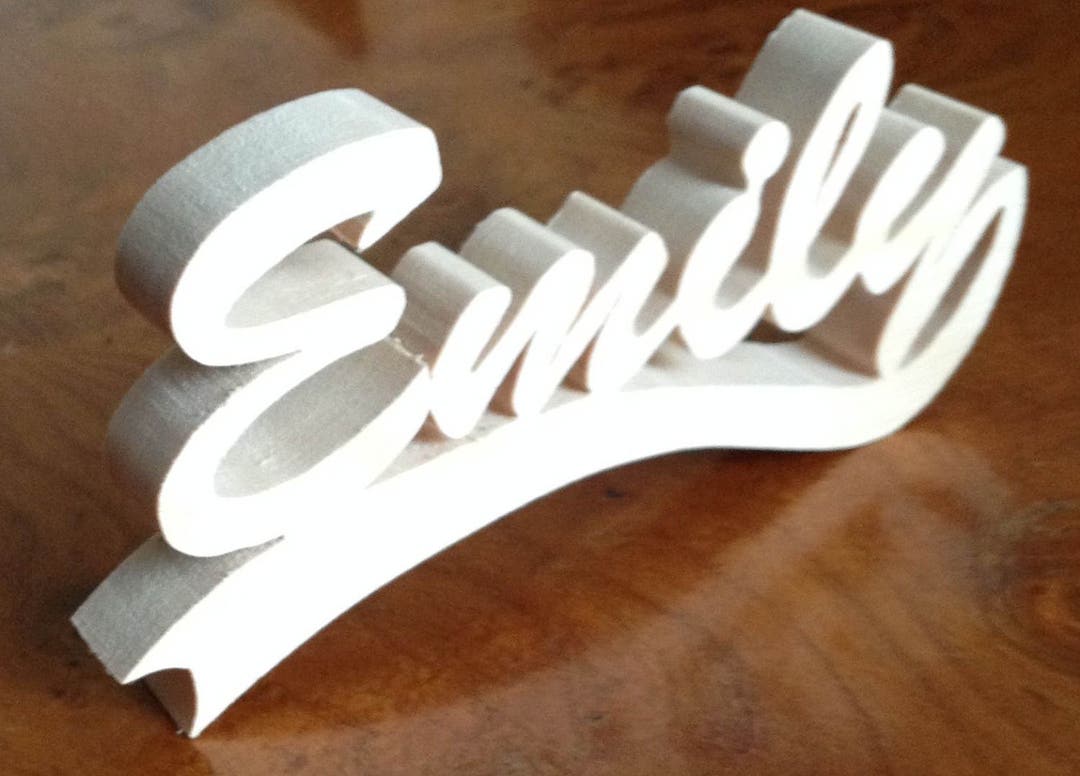Solid Wood Personalized Any Name Letter Word Sign Symbol Logo Stand ...