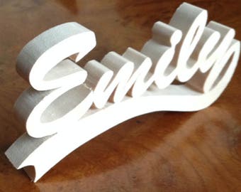 solid wood Personalized any name letter word sign symbol logo stand plaque block gift present sanded for painting home office wedding party