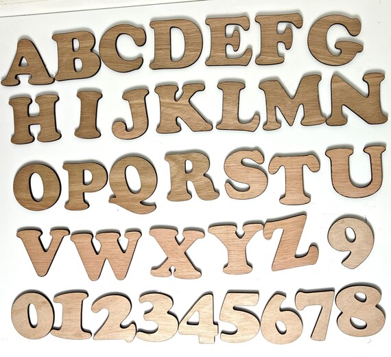 80mm laser cut wood letters craft unfinished alphabet numbers symbol capital Letter diy name painting wall door furniture decoration sign
