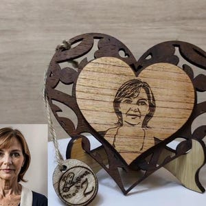Op maat gemaakte gepersonaliseerde echt hout foto foto teken logo plaquette kaart lasergesneden gegraveerde bruiloft verjaardag verjaardag valentijn bruiloft