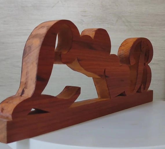 solid wood Personalized any name letter word sign symbol logo stand plaque block gift present sanded for painting home office wedding party