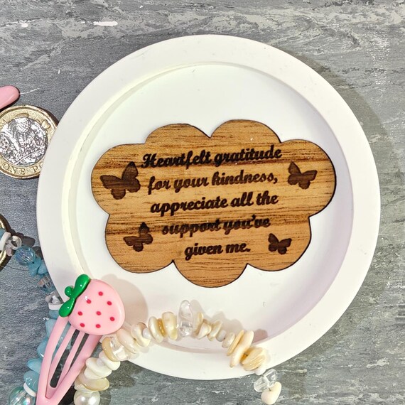 Custom hand made personalised bespoke real hard solid wood laser cut engraving plaster gypsum casting jewellery ring trinket key tray dish