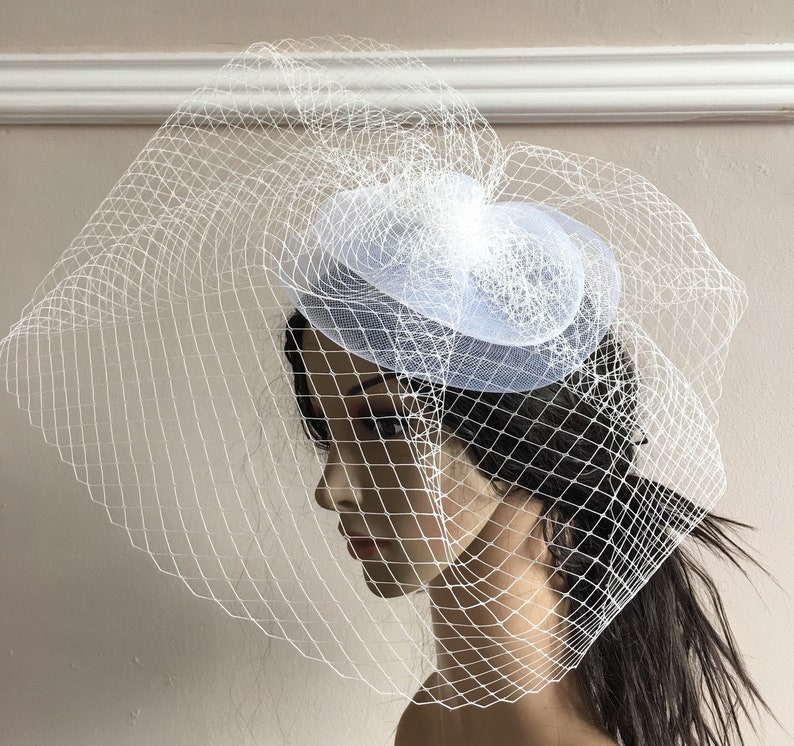 coral peach salmon fascinator french veiling veil hair clip wedding hat race