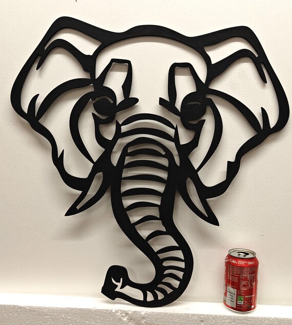 566mm x 550mm black wooden elephant wall door decoration hanging picture laser cut 5mm plywood home art wedding wood sign deco craft large