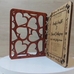 Op maat gemaakte gepersonaliseerde echt hard massief hout lasergravure plaque kaart huwelijksuitnodiging valentijn verjaardag kerstcadeau aanwezig