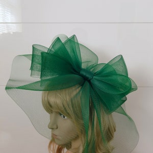 Grüner Feder Fascinator Hut Haarschmuck Burlesque Stirnband Hochzeit Hut Haarschmuck