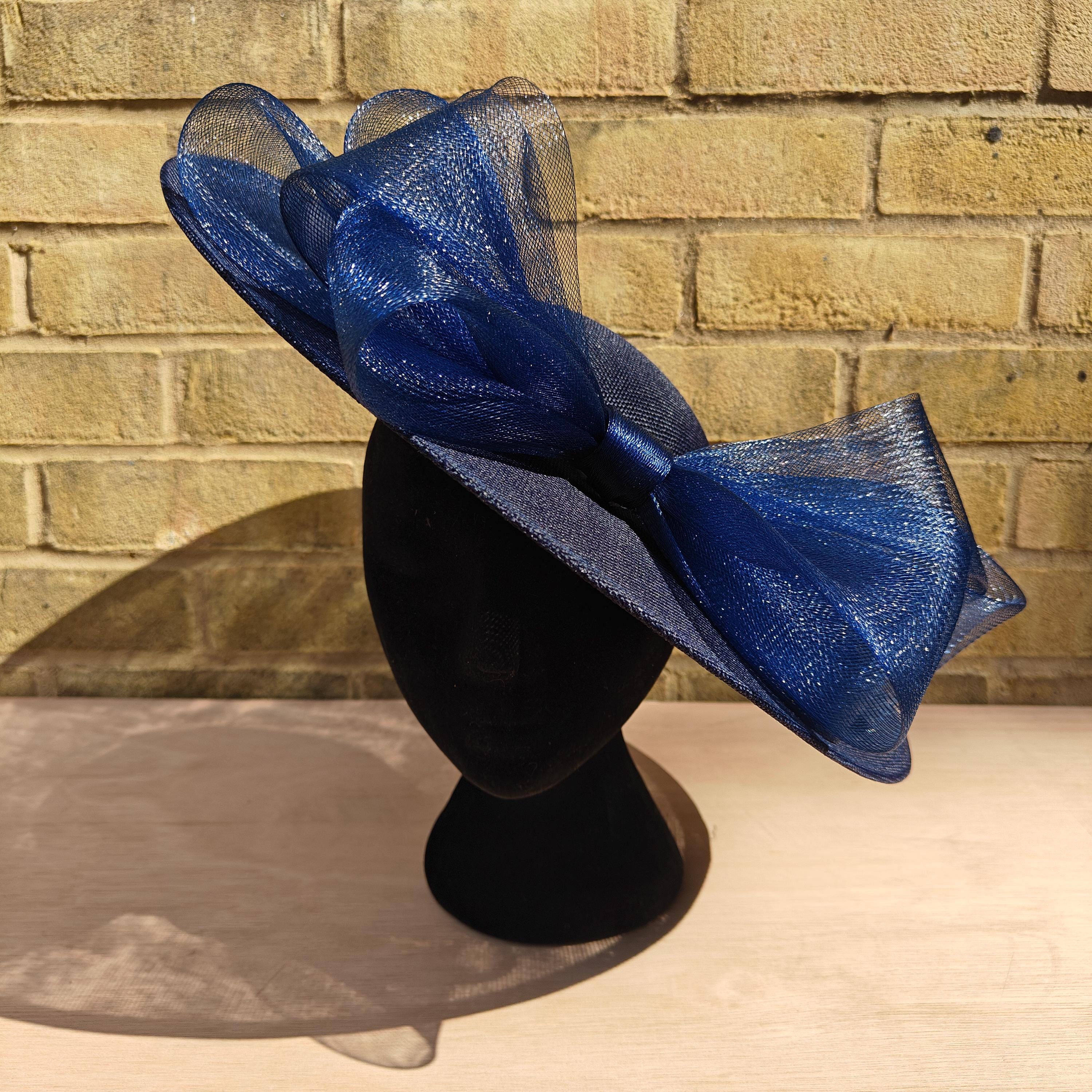 Beloved Millinery Elegant 3PC Navy Fascinator Tea Church Funeral Memorial Beloved Millinery Cute Chic 3 PC Yellow Floral Fascinator  main image 2