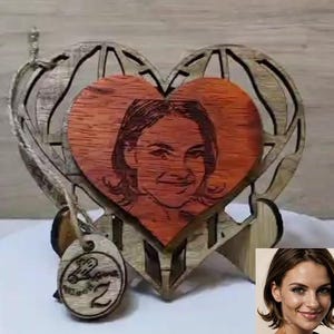 Op maat gemaakte gepersonaliseerde echt hout foto foto teken logo plaquette kaart lasergesneden gegraveerde bruiloft verjaardag verjaardag valentijn bruiloft