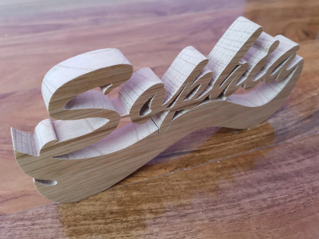 Solid Wood Personalized Any Name Letter Word Sign Symbol Logo Stand ...